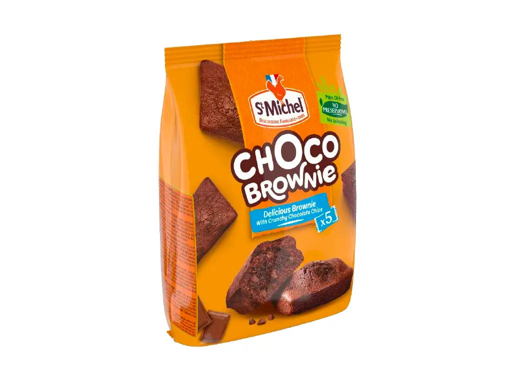 St Michel Choco Brownie cu Bucati de Ciocolata, 5 buc