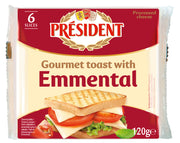 Président Brânză Topită Emmental Felii 120g