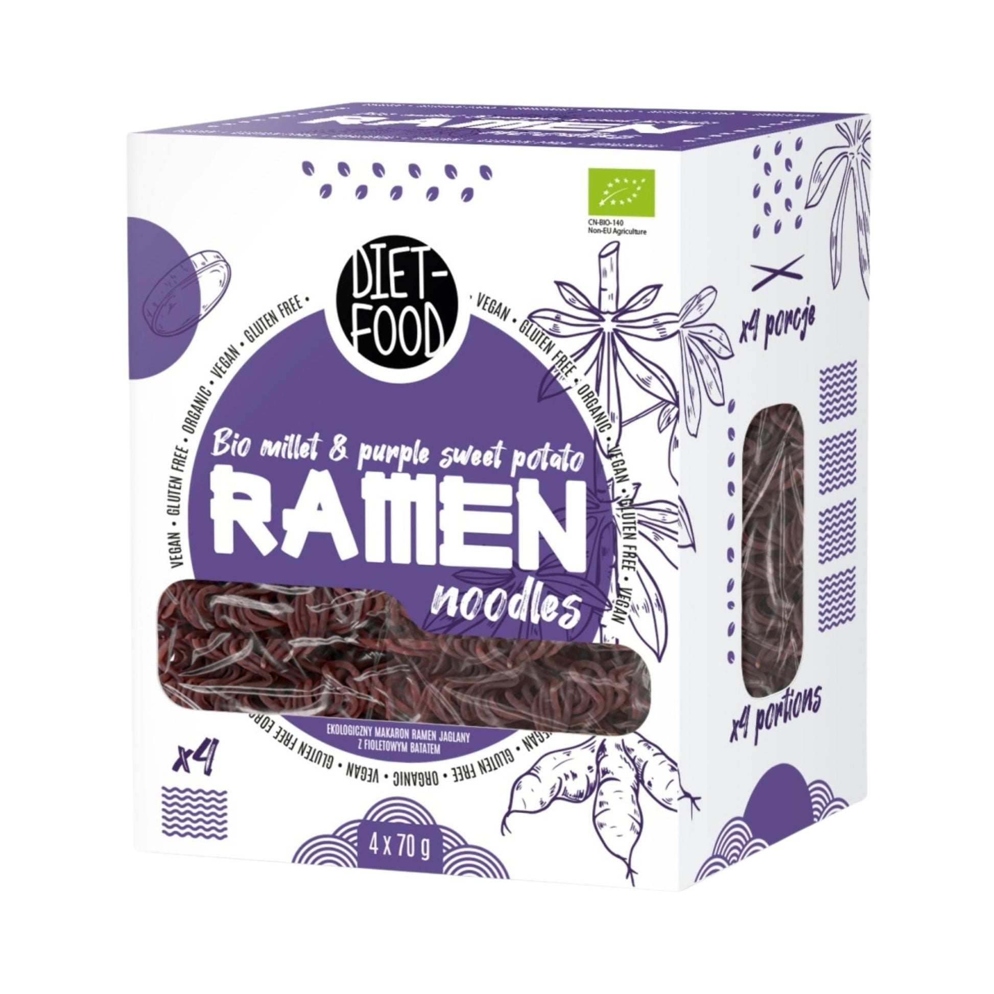 Diet Food Paste Ramen Mei și Cartof Dulce BIO, 280 g