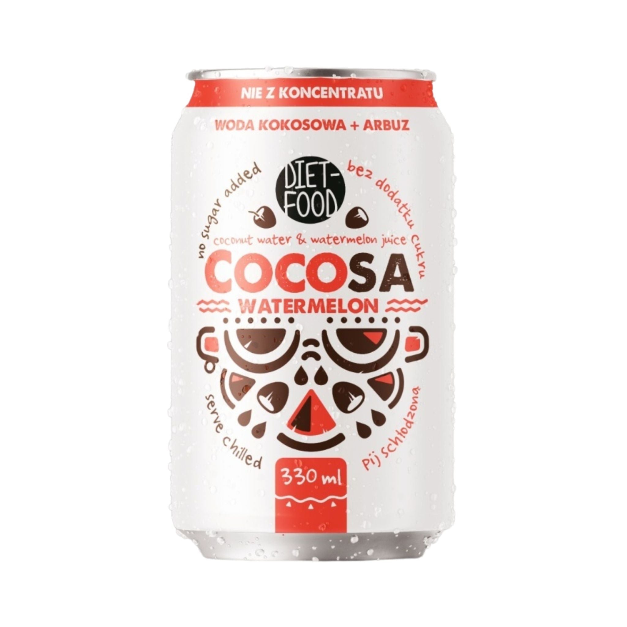 Cocosa Pepene roșu – apă de cocos naturală cu pepene roșu 330ml