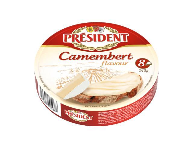 Président Brânză Topită Camembert Triunghiuri 140g