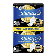 Always Duo Ultra Secure Night Extra, Absorbante Igienice, Marime 5, 10 Buc