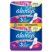 Always Platinum Night Duo, Absorbante Igienice, Marime 3, 12 Buc