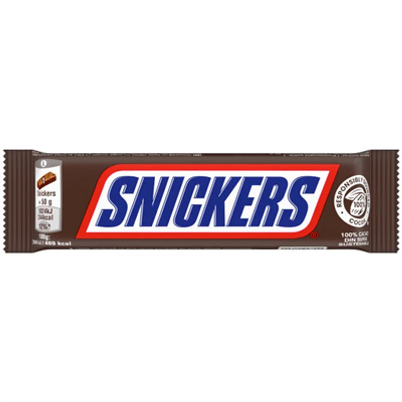 Snickers Baton Ciocolata cu Caramel si Alune