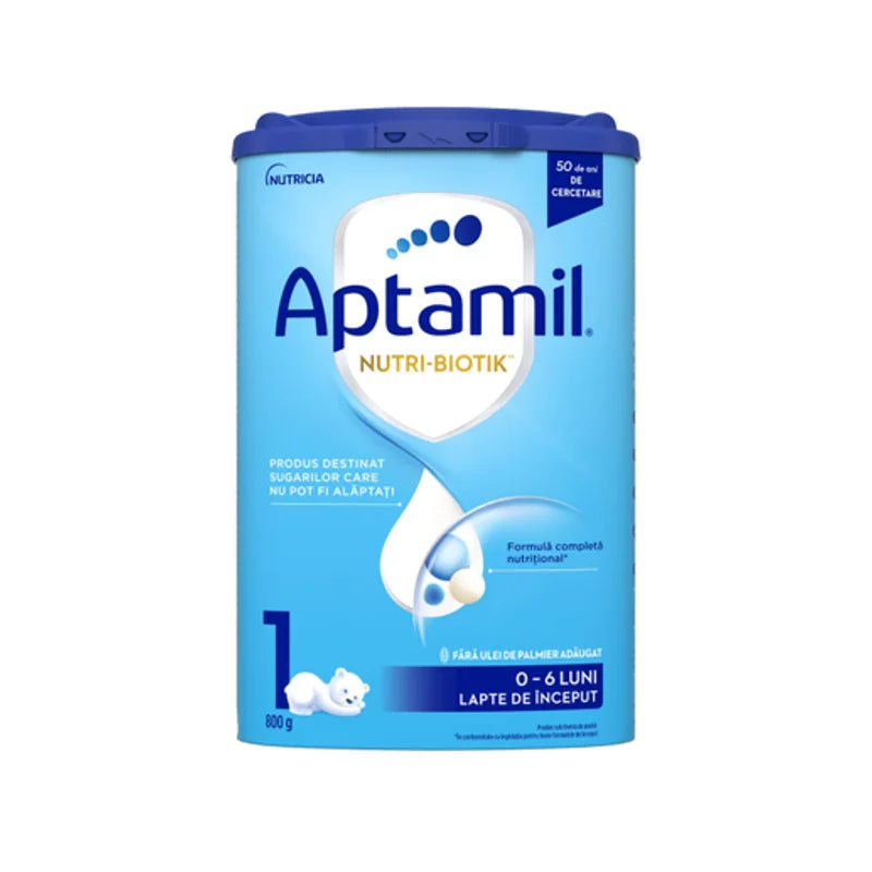 Aptamil Nutri-biotik 1, Formula Speciala Lapte Praf, pentru Sugari 0-6 Luni