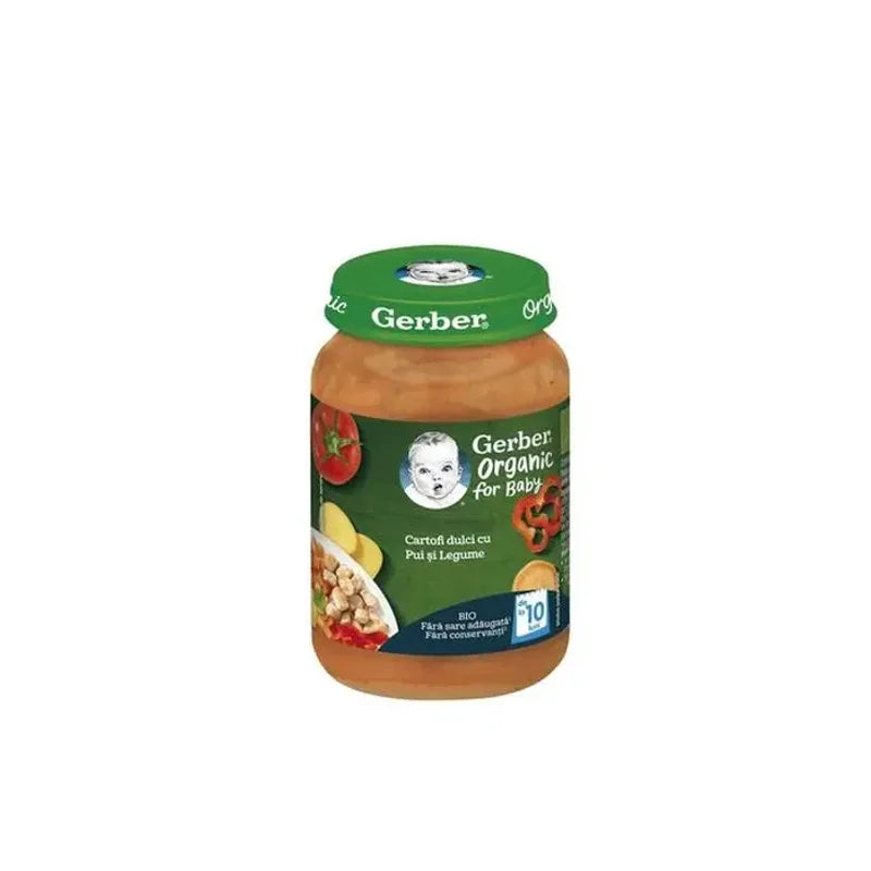 Gerber Bio, Piure, Legume cu Vitel si Cartofi