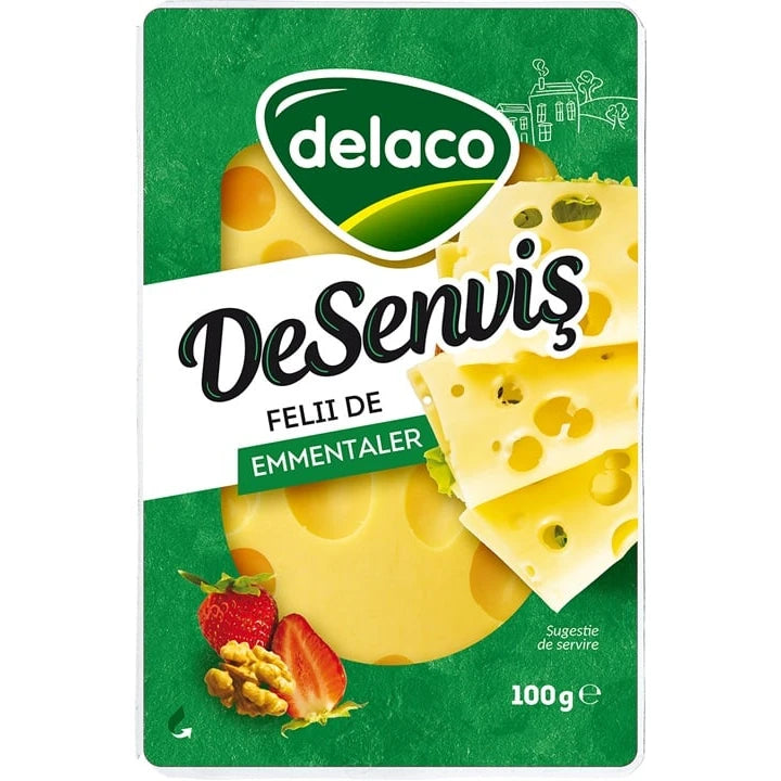 Delaco DeSendvis Emmentaler felii 100g