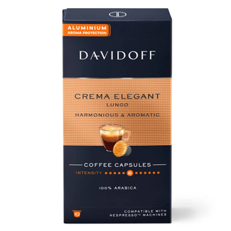Davidoff Cafe Crema Elegant Lungo, Cafea Capsule Compatibile Nespresso