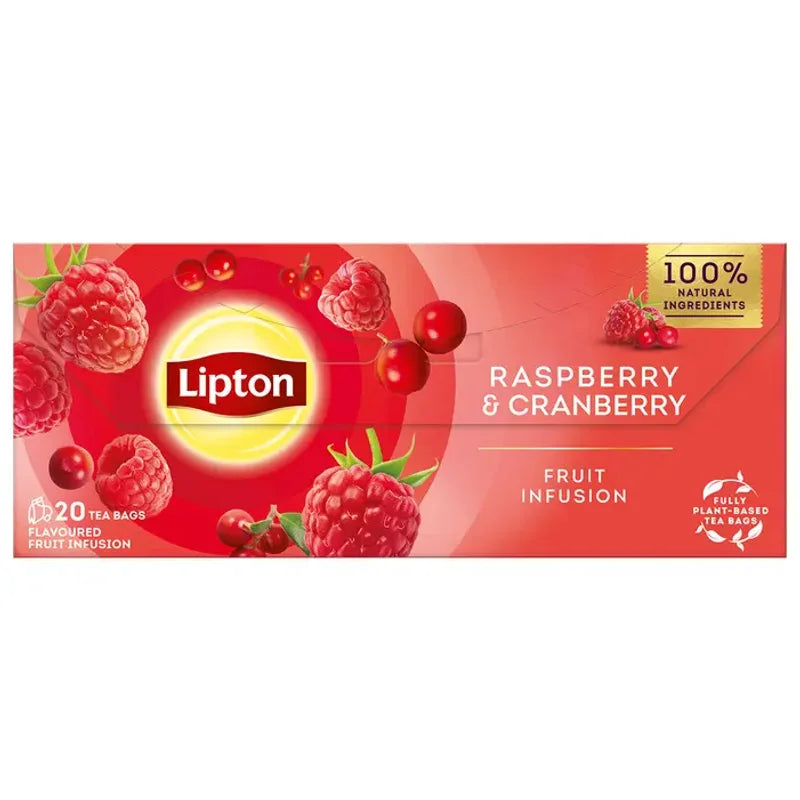 Lipton Zmeura si Merisoare, Ceai, Fructe, 20 Pliculete