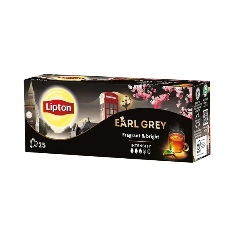 Lipton Earl Grey Classic, Ceai, Negru, 25 Pliculete