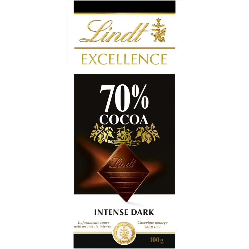 Lindt Excellence, Tableta de Ciocolata, 70% Cacao