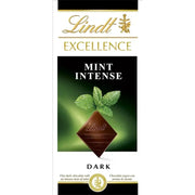 Lindt Excellence, Tableta de Ciocolata, Neagra, cu Menta