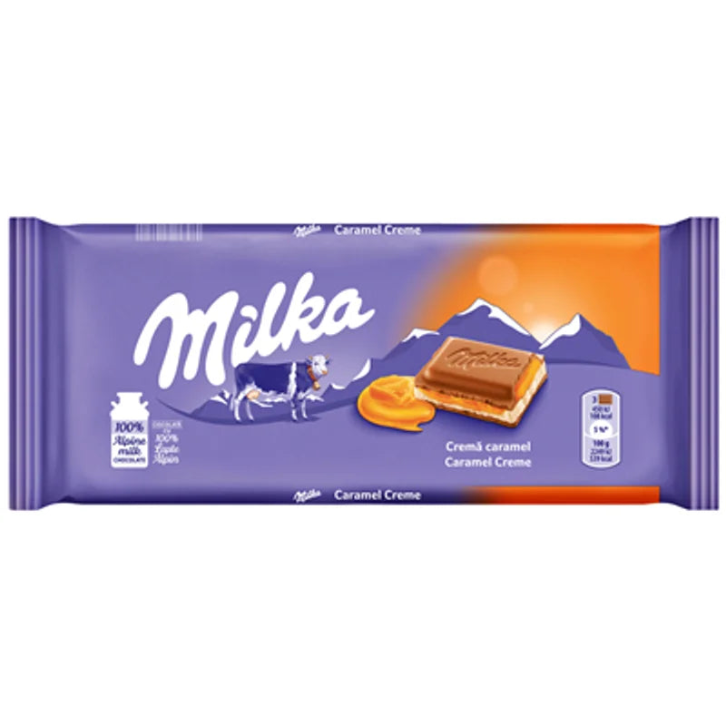 Milka Ciocolata Lapte si Crema Caramel
