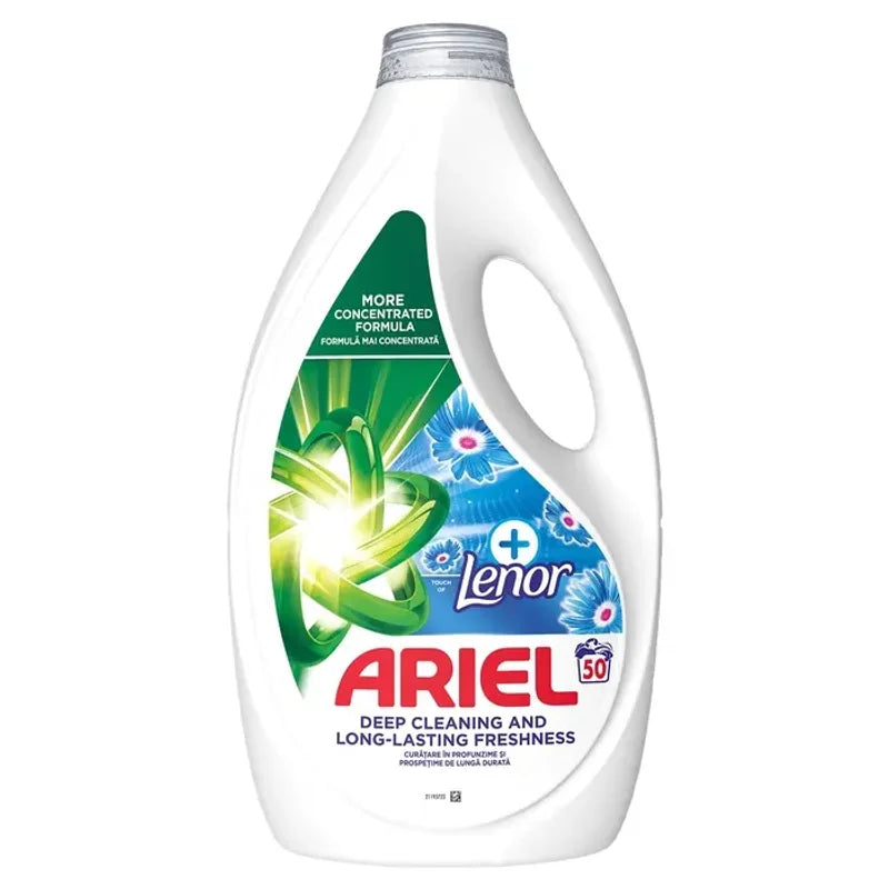 Ariel Touch Of Lenor Fresh Air, Detergent Automat de Rufe, Lichid, 50 Spalari