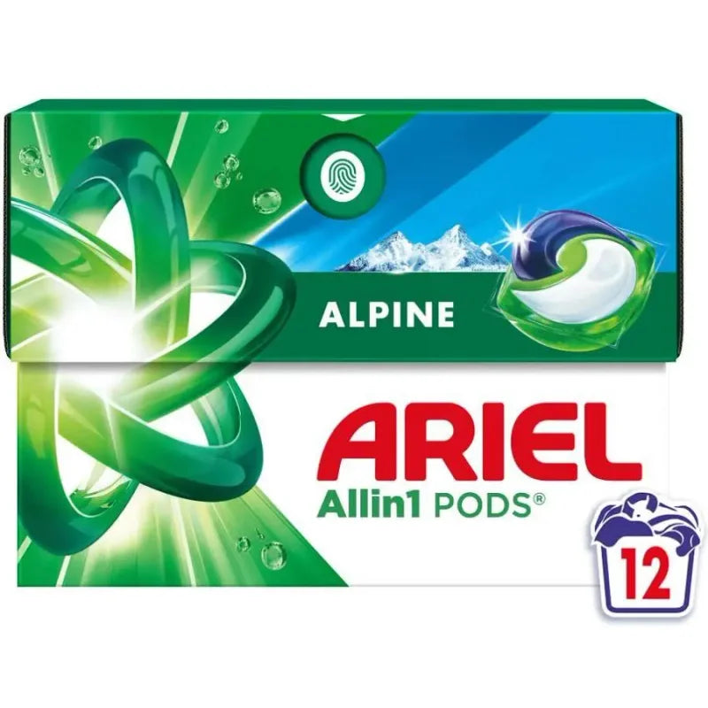 Ariel All in One Pods Alpine, Detergent Automat de Rufe, Capsule, 12 Buc