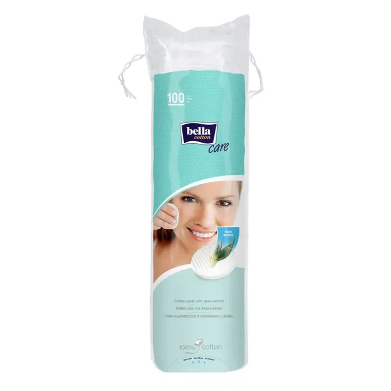 Bella Care, Dischete Demachiante, cu Extract de Aloe Vera, Normal, 100 Buc