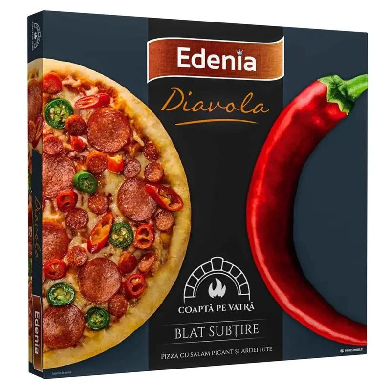 Edenia Pizza cu Salam Picant si Ardei Iute Diavola