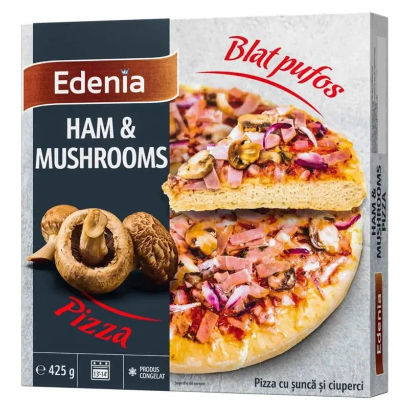 Edenia Pizza cu Sunca si Ciuperci Blat Pufos