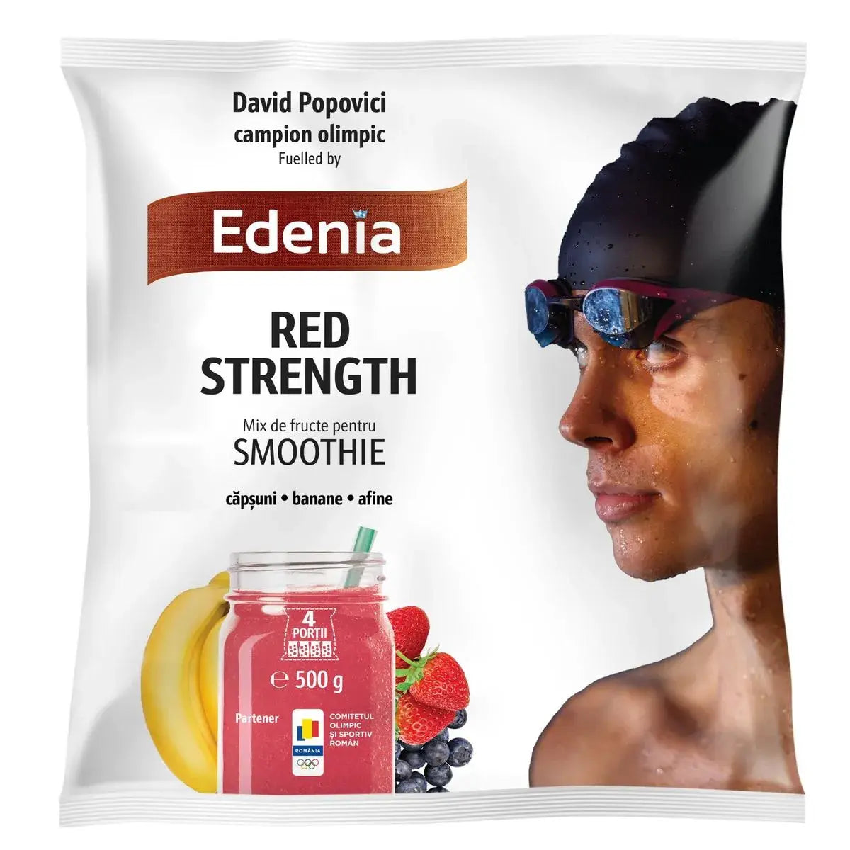 Edenia Mix Fructe Smoothie cu Capsuni, Banane, Afine Red Strength