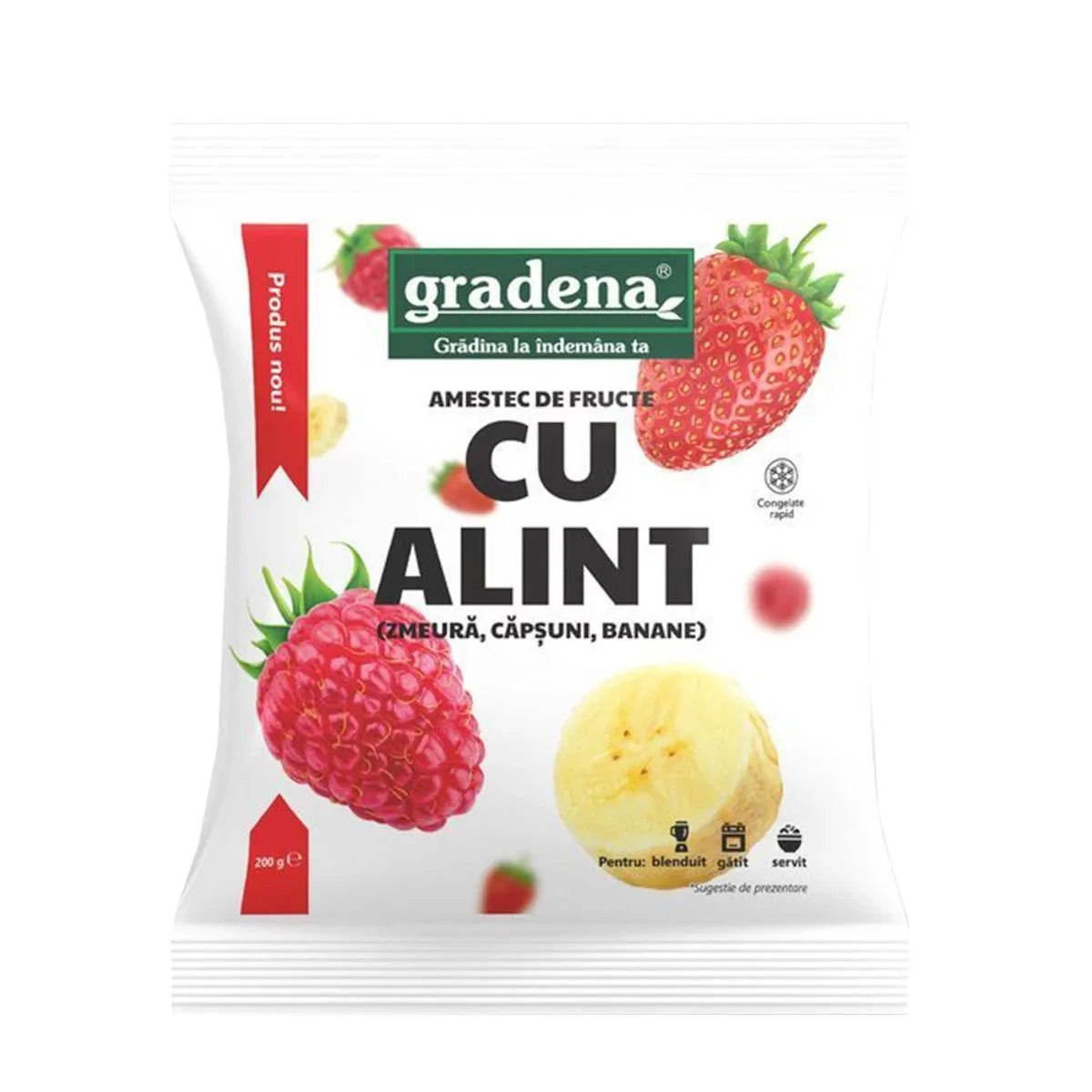 Gradena Amestec de Fructe cu Alint (zmeura, Capsuni, Banane)