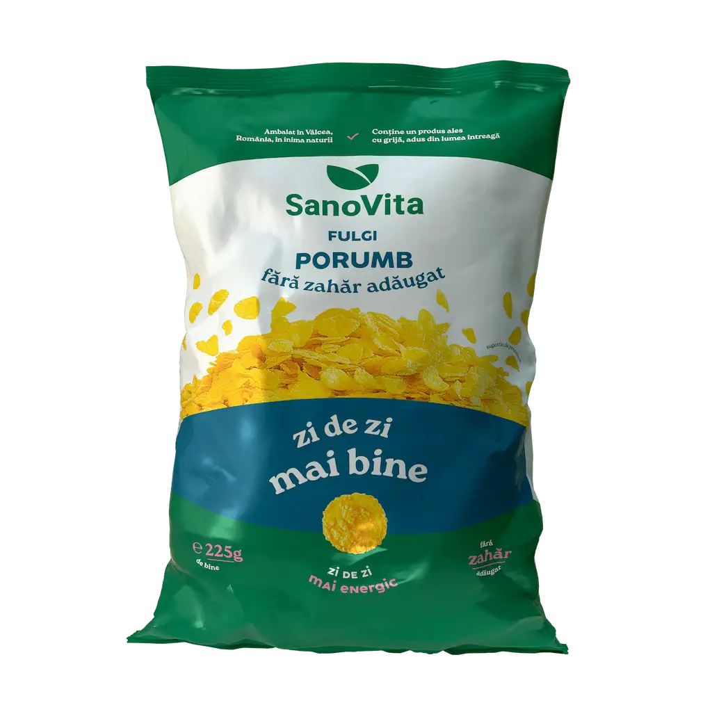 SanoVita Fulgi de Porumb Fara Zahar 225g