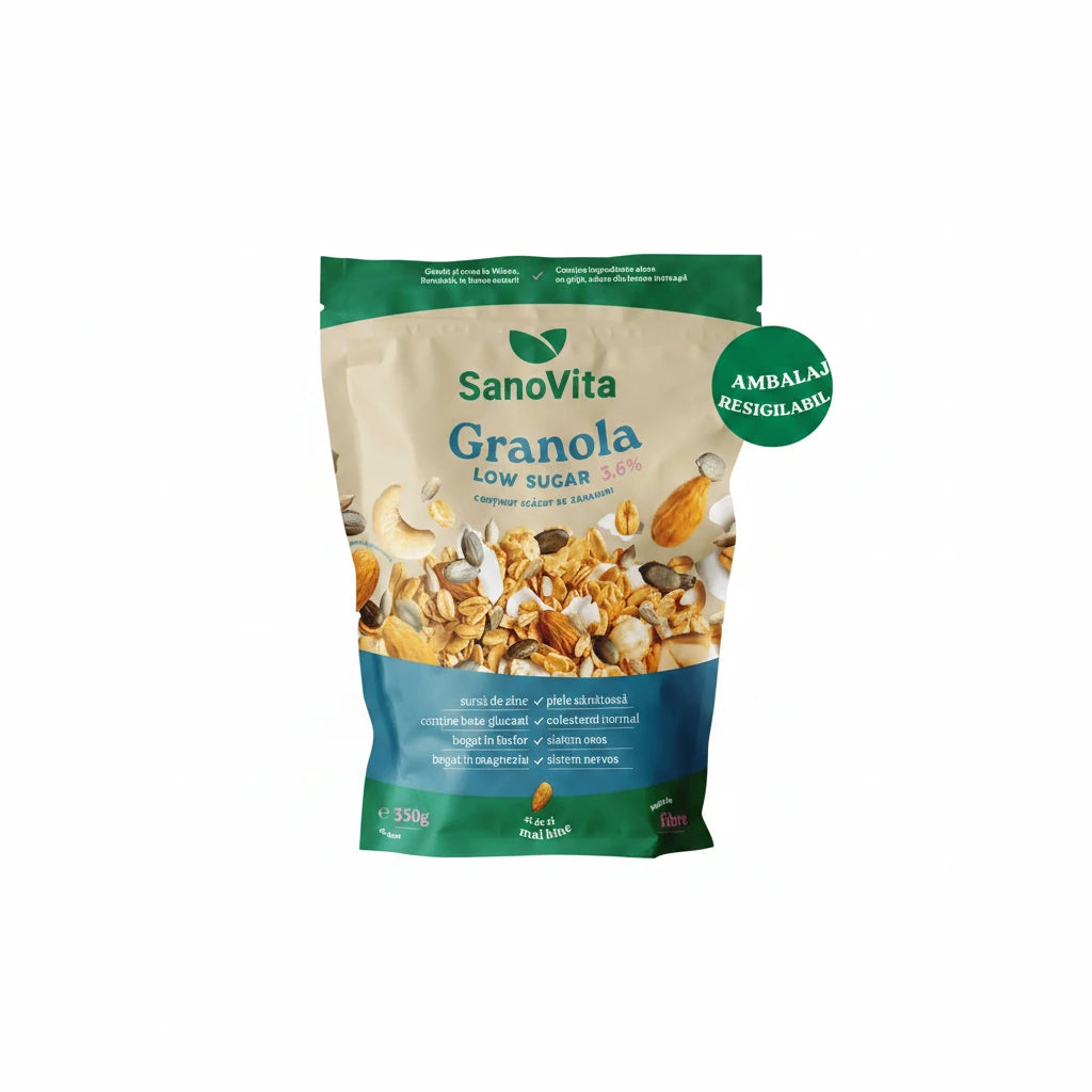 SanoVita Granola Low Sugar 350g zipper