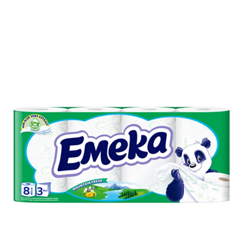 Emeka Mountain Fresh Hartie Igienica 3 Straturi, 8 Role
