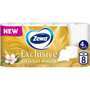 Zewa Hartie Igienica Exclusive Almond Ultra Soft, 4 Straturi, 8 Role
