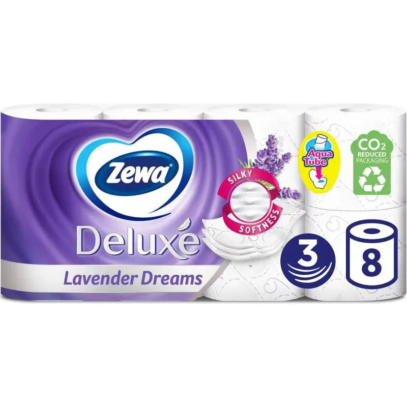 Zewa Deluxe Lavender Dreams Hartie Igienica, 3 Straturi, 8 Role