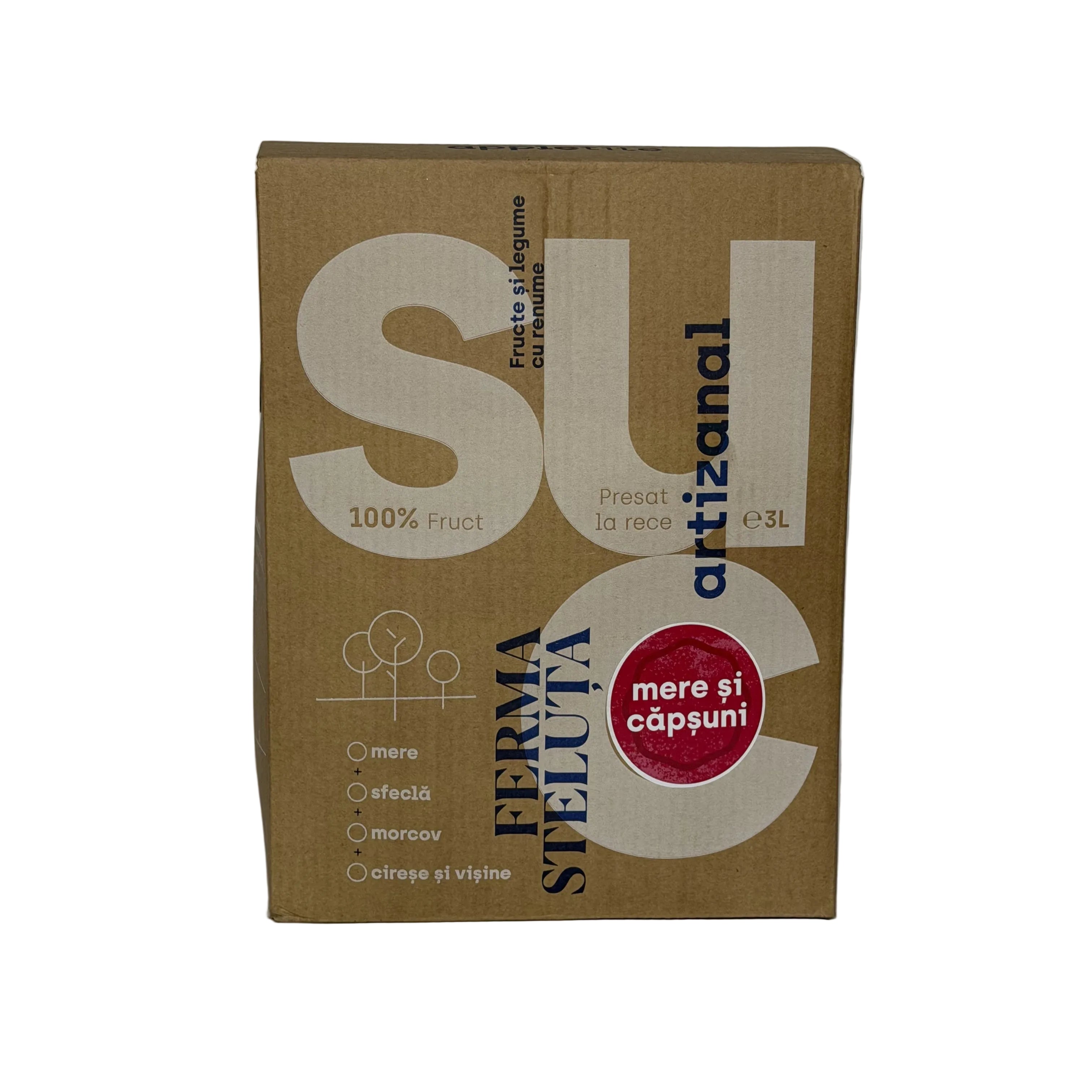 Ferma steluta - Suc de mere si capsuni 3L