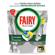 Fairy Platinum, Detergent de Vase, pentru Masina de Spalat, Yellow, Capsule, 45 Buc