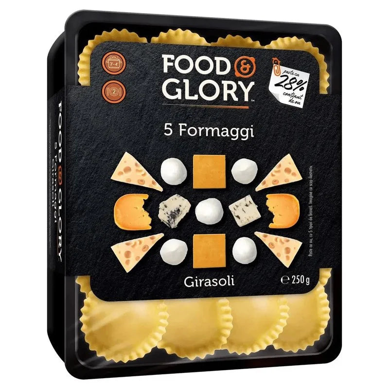 Food Glory Paste girasoli cu ou, umplute cu 5 tipuri de branza