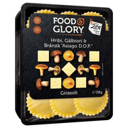 Food Glory Paste girasoli cu ou, umplute cu hribi, galbiori si branza Asiago DOP