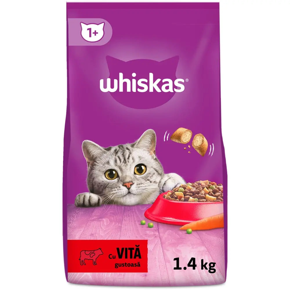 Whiskas Hrana Uscata cu Vita pentru Pisici Adulte