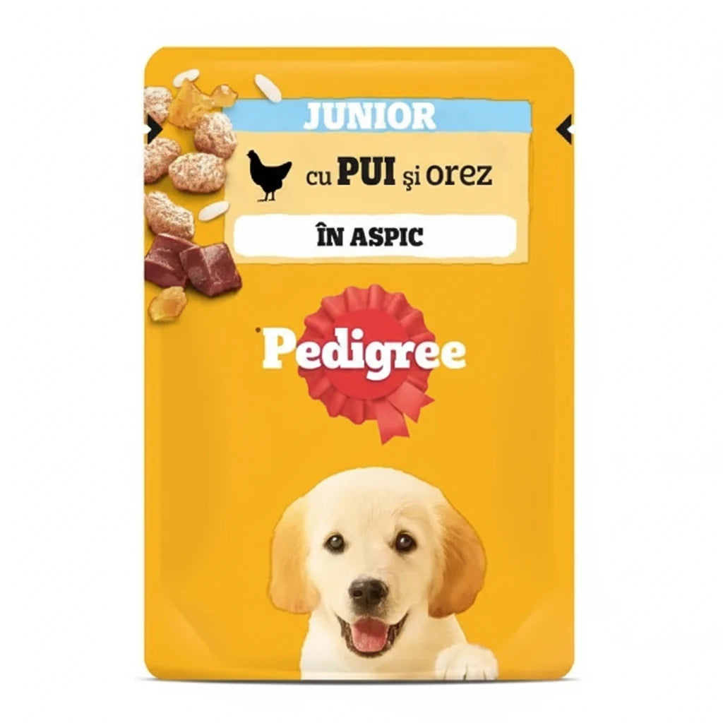 Pedigree Hrana Umeda Caini Junior Pui-orez in Aspic