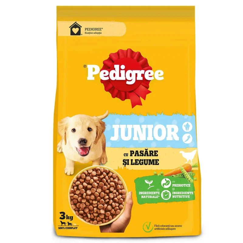 Pedigree Hrana Uscata cu Pasare si Legume pentru Caini Juniori M/l
