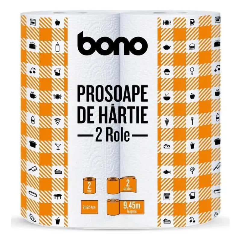 Bono, Prosop Hartie Bucatarie, 2 Straturi, 2 Role