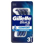 Gillette Blue 3 Plus Comfort, Aparat de Ras, 3 Buc