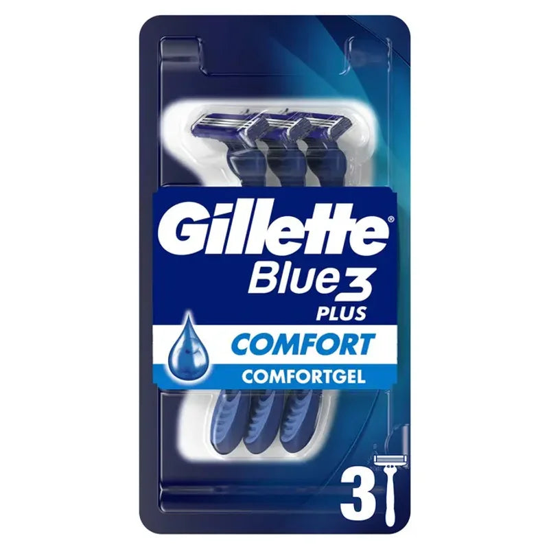Gillette Blue 3 Plus Comfort, Aparat de Ras, 3 Buc