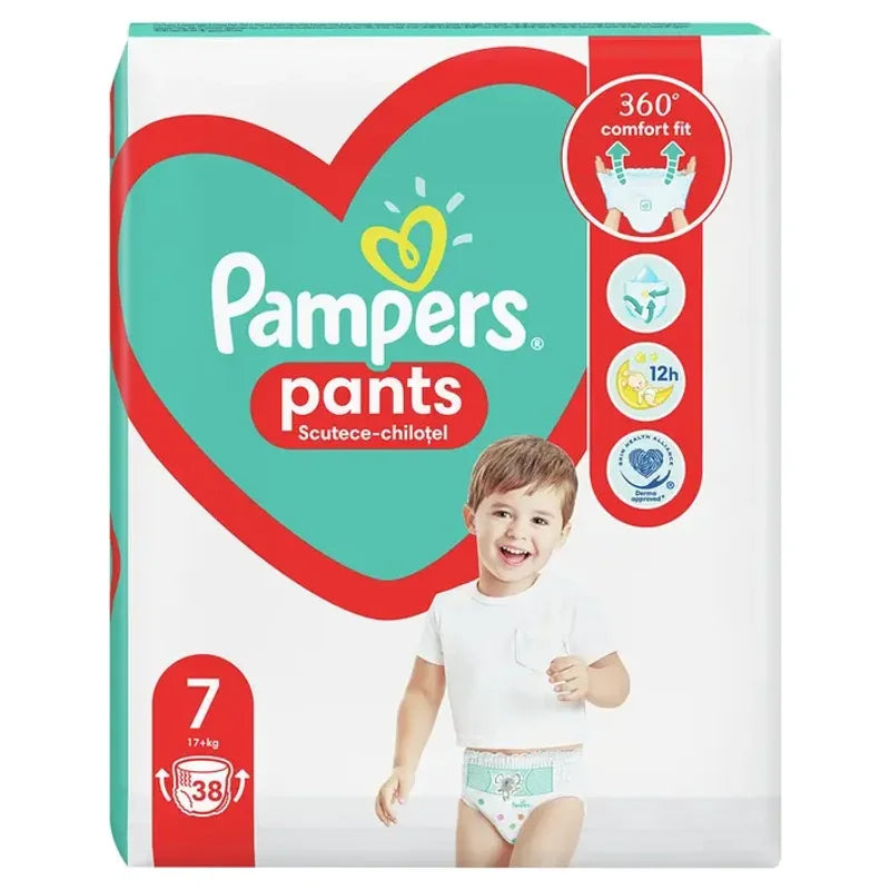 Pampers Active Baby Pants, Scutece Chilotel, 17kg+, Marime 7, Jumbo Pack, 38 Buc