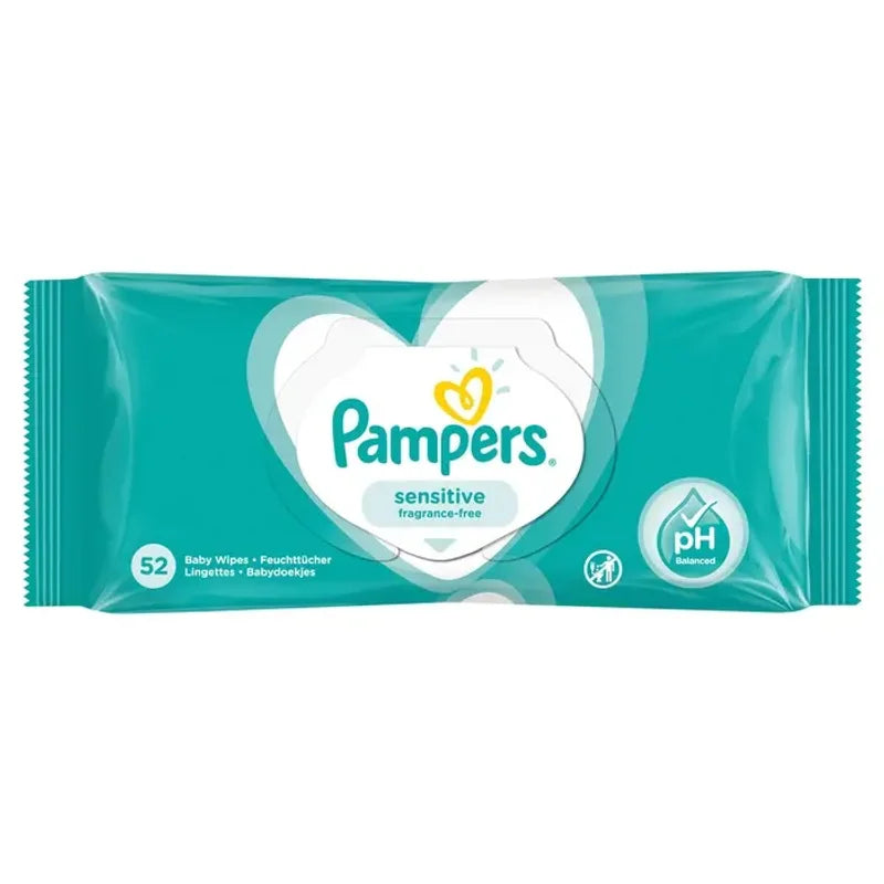Pampers Sensitive, Servetele Umede, pentru Copii, 52 Buc