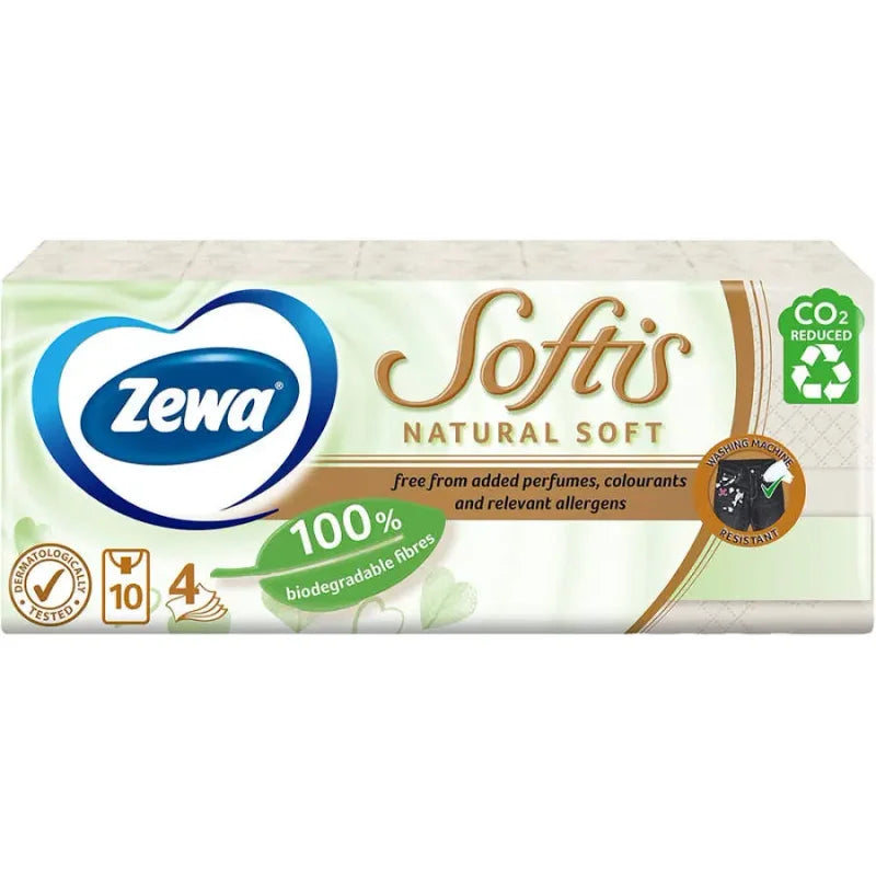 Zewa Servetele Nazale Softis Natural Soft, 4 Straturi