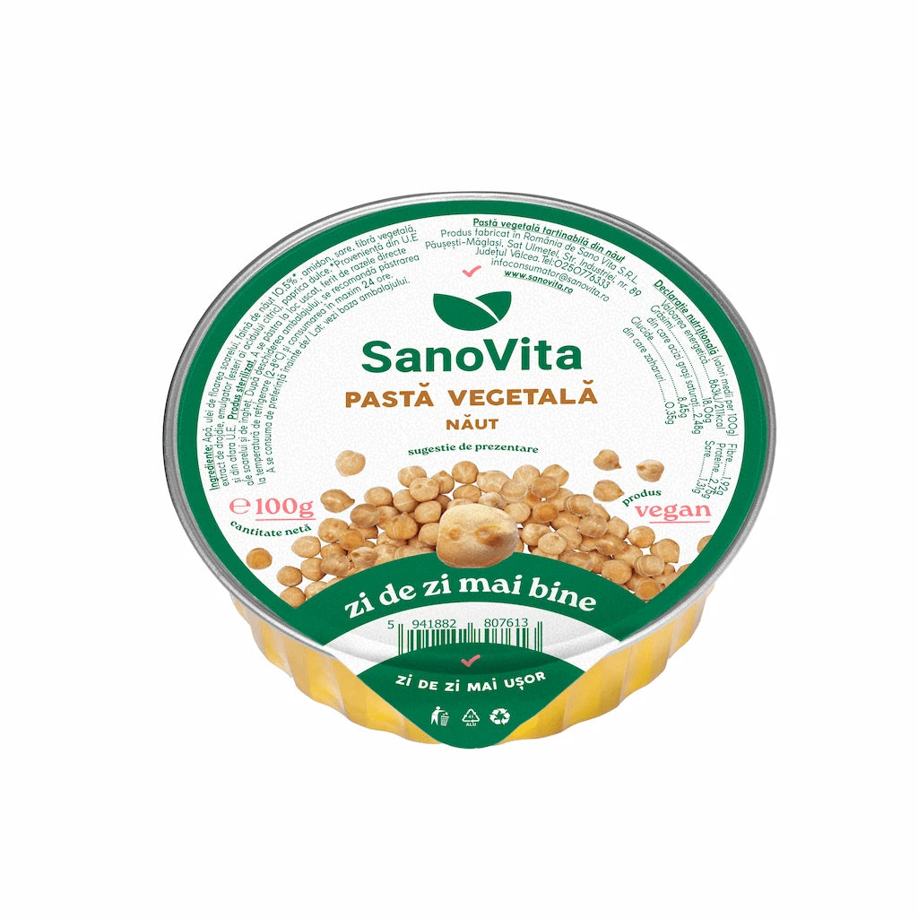 SanoVita Pasta Vegetala din Naut 100g