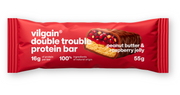 Vilgain Double Trouble Protein Bar Unt de Arahide Gem de Zmeura 55g