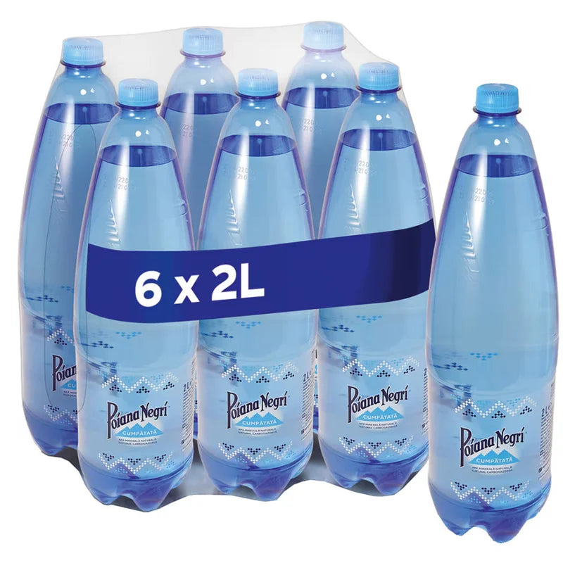 DORNA Poiana Negri Apa Minerala Naturala Cumpatata Natural Carbogazoasa 6 x 2L