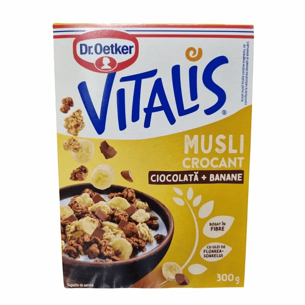 Dr.Oetker Vitalis Musli crocant cu banane si ciocolata