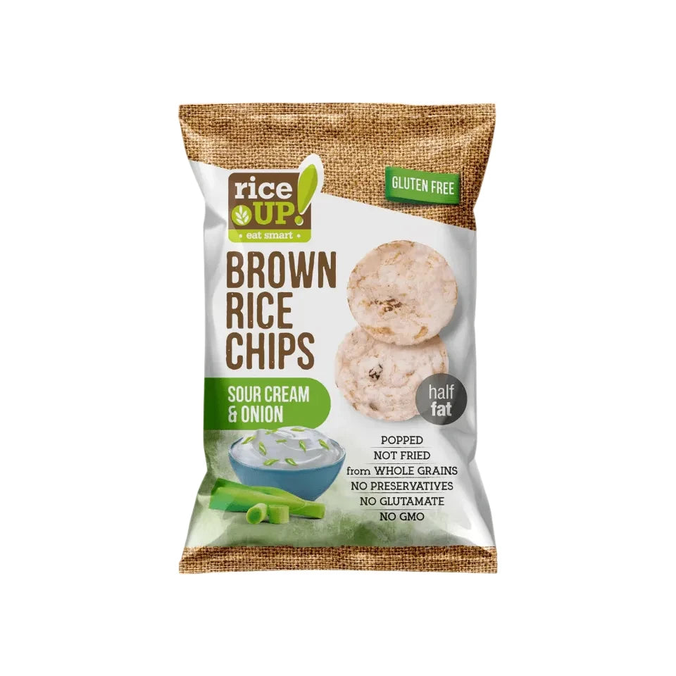 RICEUP Chipsuri din orez cu smantana si ceapa