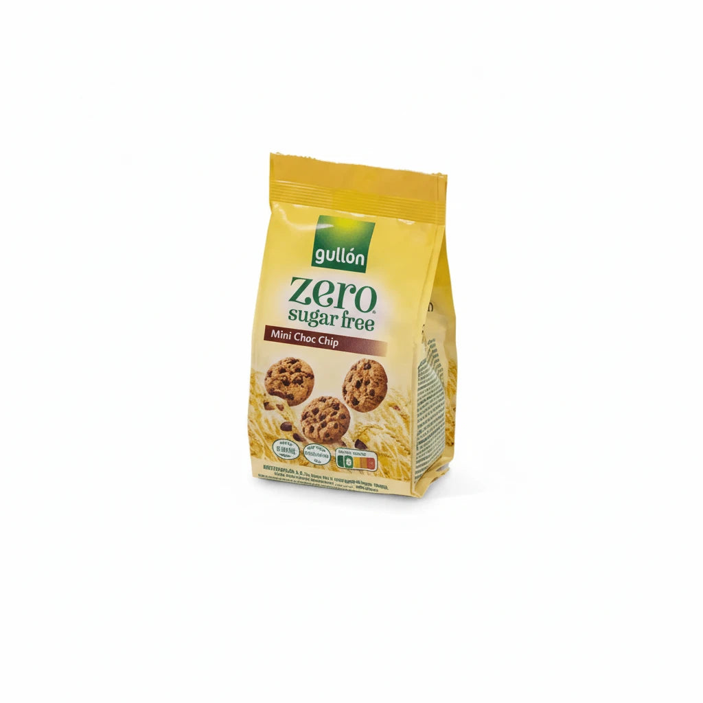 Gullon MINI Biscuiti cu Bucatele de Ciocolata si indulcitor, fara zahar