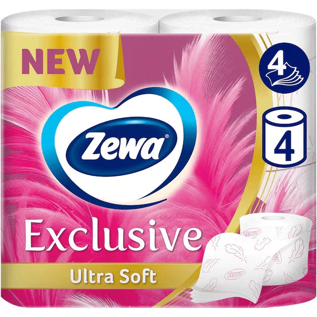 Zewa Hartie Igienica Exclusive Ultra Soft, 4 Straturi, 4 Role
