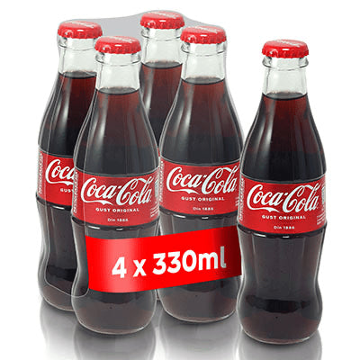 COCA-COLA GUST ORIGINAL Sticla 4x330ml